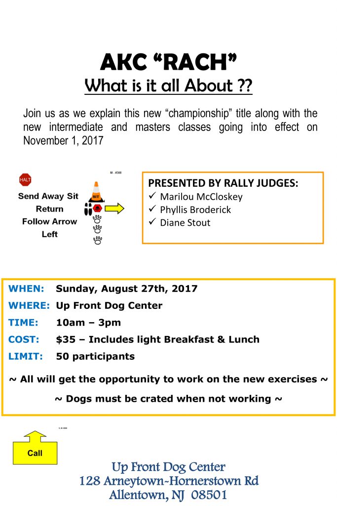 Akc rach championship titles and classes up front obedience school